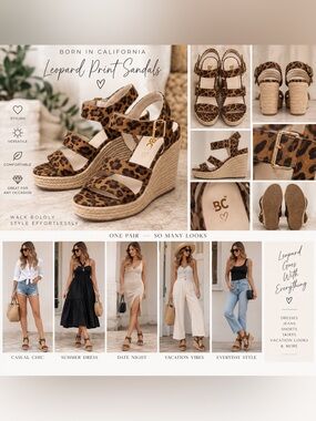 Leopard Print Women's Sandals
